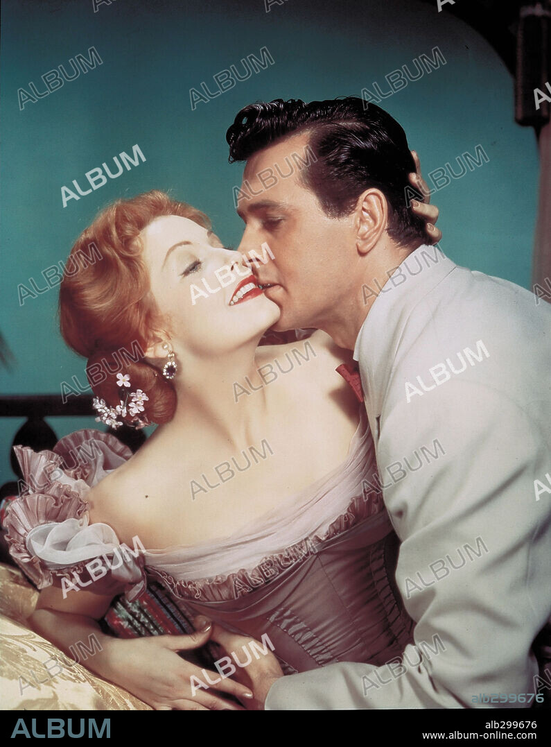 ARLENE DAHL y ROCK HUDSON en RIFLES DE BENGALA, 1954 (BENGAL BRIGADE). Copyright UNIVERSAL PICTURES.