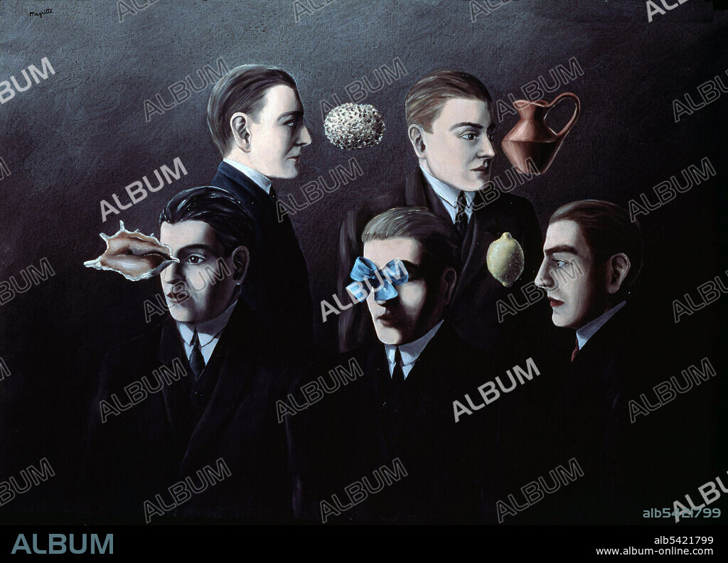 RENÉ MAGRITTE. MAGRITTE , RENE. PINTOR BELGA . 1898 - 1967. " LOS OBJETOS FAMILIARES " , AÑO 1928.