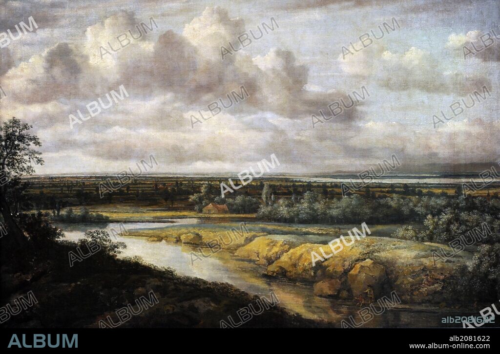 PHILLIPS DE KONINCK. Philip de Koninck, también conocido como Philips Koninck (1619-1688). Paisajista holandés del Barroco. "Paisaje con río", 1650-1655. Alte Pinakothek (Pinacoteca Antigua). Munich. Alemania.