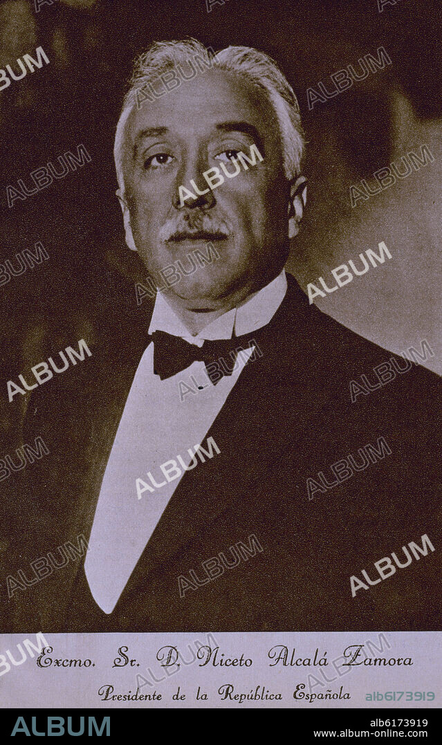 FOTOGRAFIA-EXCMO SR.D.NICETO ALCALA ZAMORA-PRESIDENTE DE LA  II REPUBLICA ESPAÑOLA- 1931.