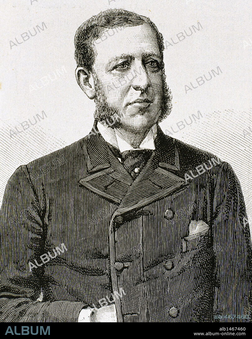 CRISTOBAL COLON DE LA CERDA (1837-1910). Duque de Veragua. Político español. Ministro de Fomento en el Gobierno que presidió Sagasta de enero a julio de 1890. Grabado.