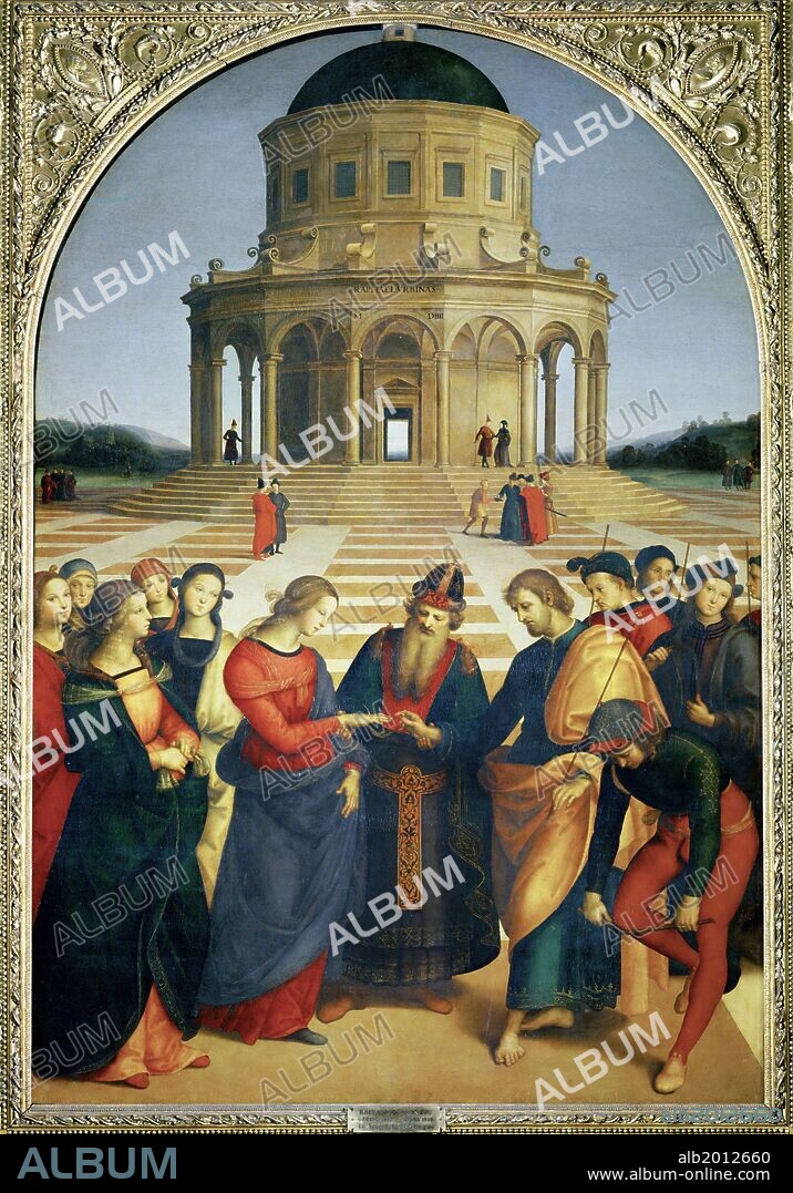 Raphael / 'The Marriage of the Virgin', 1504, Oil on panel, 174 x 121 cm.