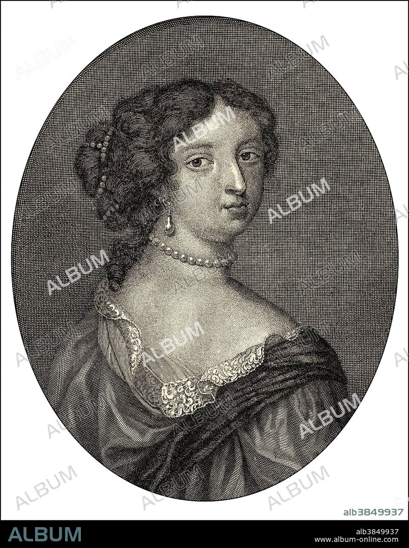 Françoise d'Aubigné, Marquise de Maintenon, or Madame de Maintenon, 1635-1719, the last mistress and second wife of Louis XIV of France, historical illustration