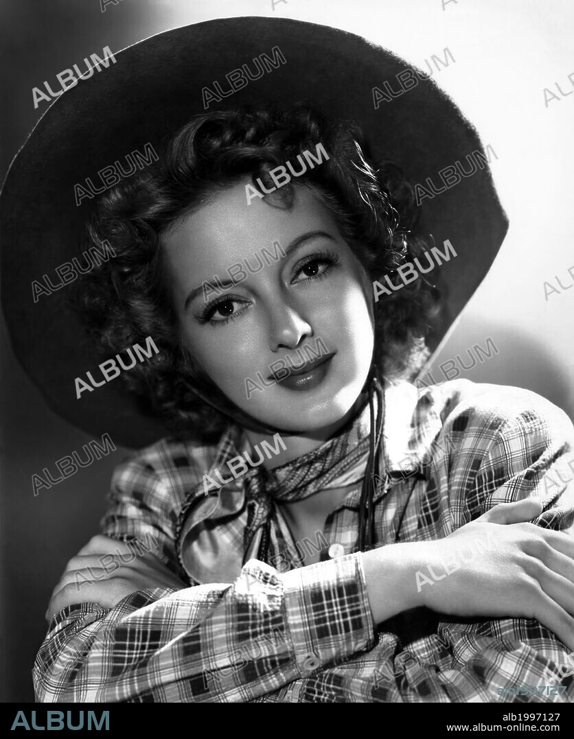 EVELYN KEYES en LOS DESESPERADOS, 1943 (THE DESPERADOES), dirigida por CHARLES VIDOR. Copyright COLUMBIA PICTURES.