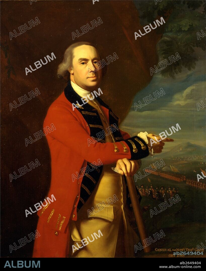 General Thomas Gage Inscribed in yellow paint, lower right: "GENERAL THE HONBLE THOS GAGE | OBI" Dated in yellow paint, lower right: "1788", John Singleton Copley, 1738-1815, American.