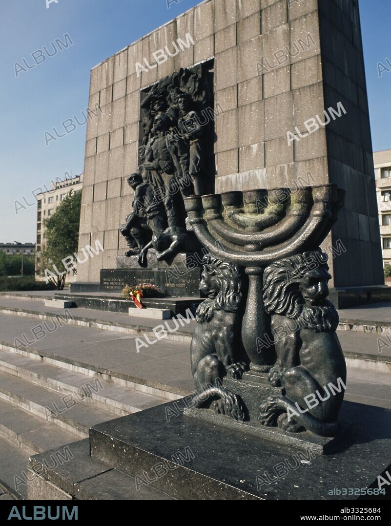 Warsaw Ghetto Uprising Monument, Warsaw. Poland, 20th century.
