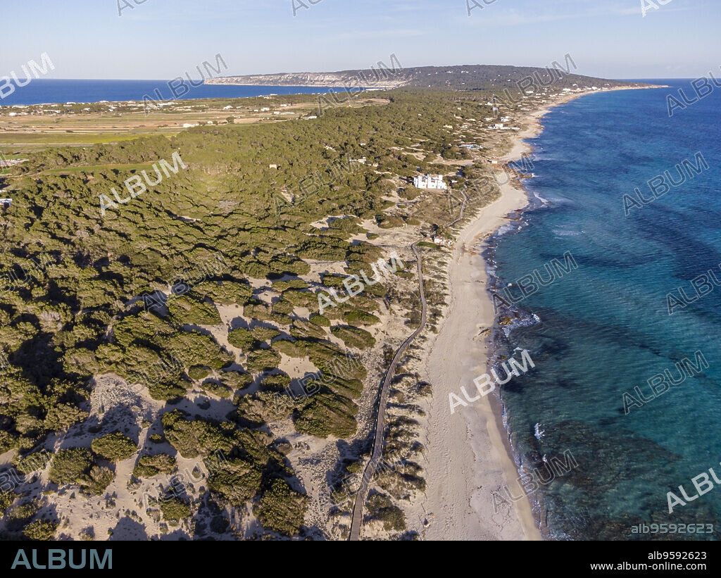 Migjorn beach, Formentera, Pitiusas Islands, Balearic Community, Spain.