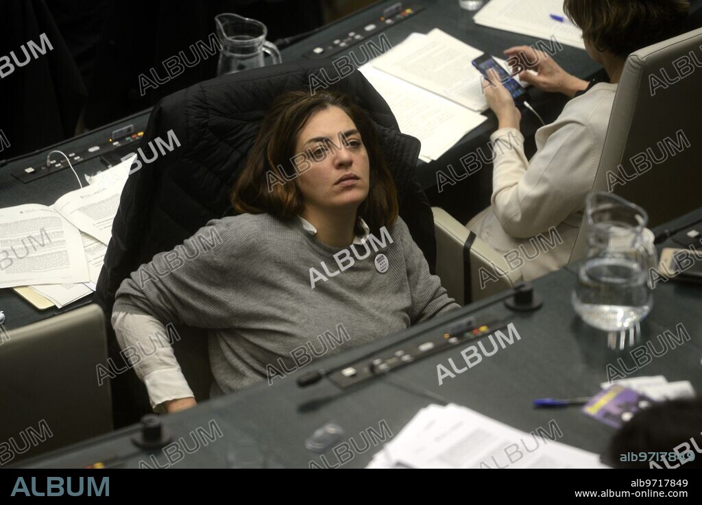 Madrid, 28/02/2018. Pleno del Ayuntamiento. En la Imagen, celia Mayer. Foto: Maya Balanya. Archdc.