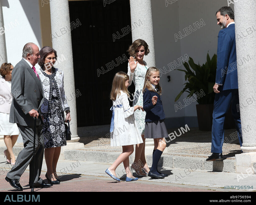 Madrid, 20/05/2015. Ss.Mm: los Reyes en la primera comunión de su Hija la Princesa Leonor. Foto: Ernesto agudo Archdc.