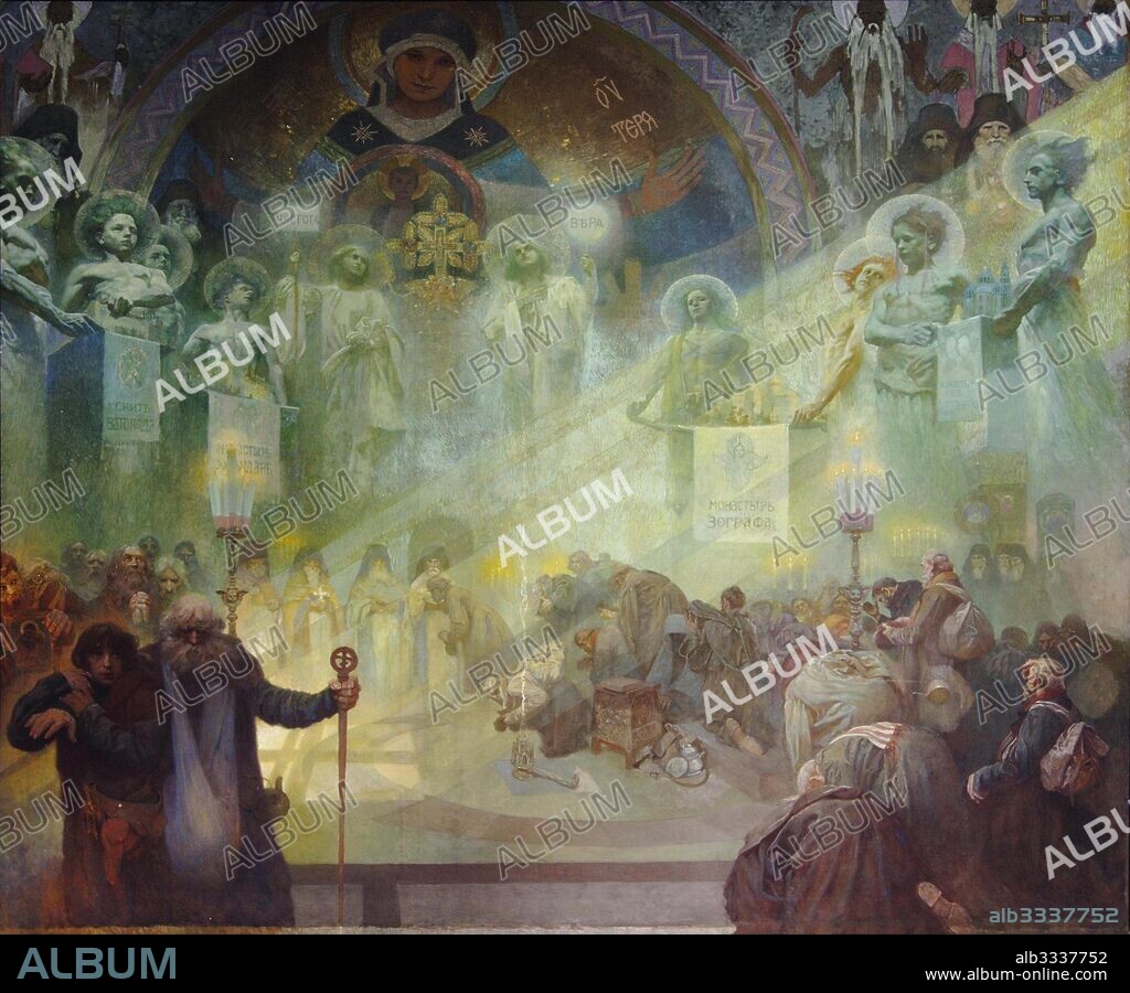 ALFONS MARIE MUCHA. Holy Mount Athos.