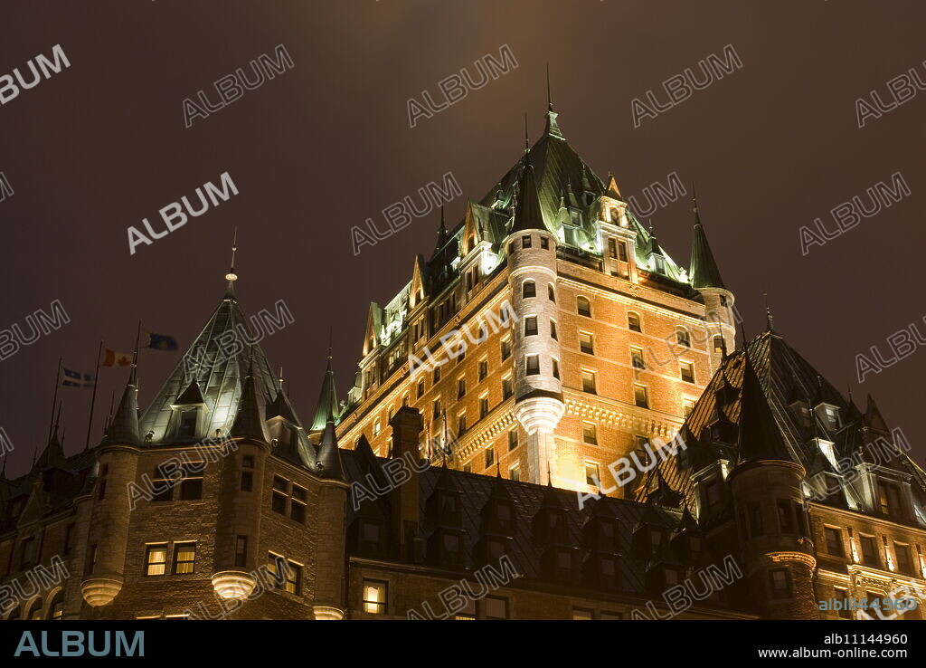 Fairmont le Chateau Frontenac hotel, Quebec City, province of Quebec, Canada, North America.