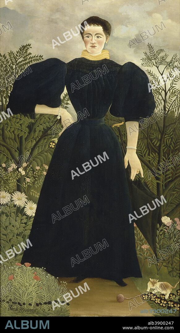KNOWN AS LE DOUANIER HENRI ROUSSEAU. Portrait de Madame M. Portrait of Madame M;. Date/Period: 1895 - 1897. Painting. Oil on canvas. Height: 1,980 mm (77.95 in); Width: 1,150 mm (45.27 in).