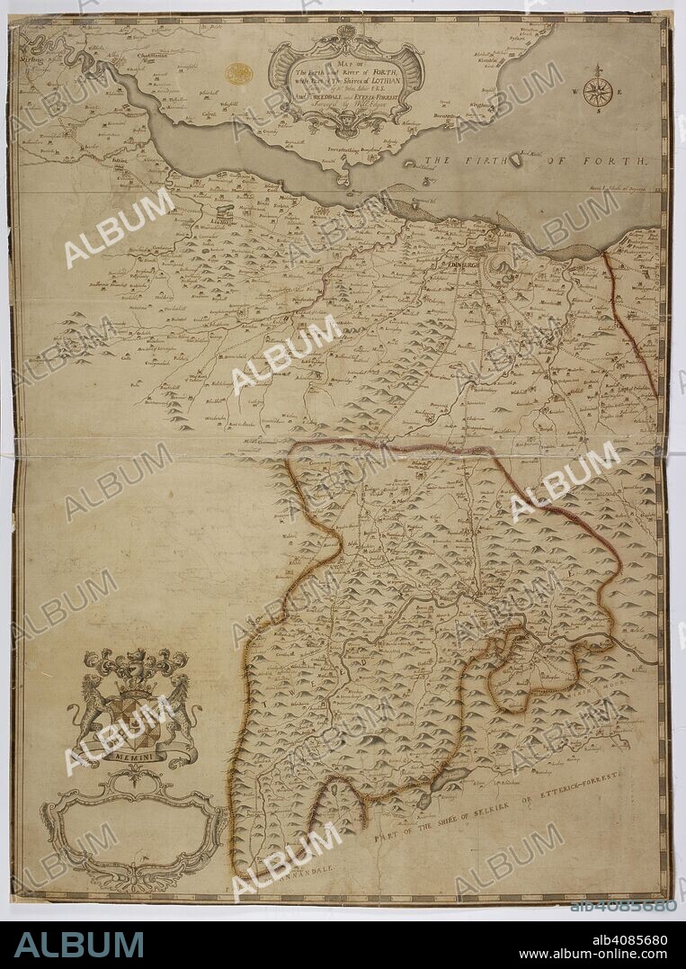 A map of the Firth and River of Forth. A MAP OF The Firth and River of FORTH, with part of The Shires of LOTHIAN Surveyd by M.r John Adair F.R.S. And TWEEDDALE and ETERIK-FORREST. [Scotland?] : Surveyd by Will. Edgar., [1743.]. Source: Maps K.Top.48.45. Language: English.