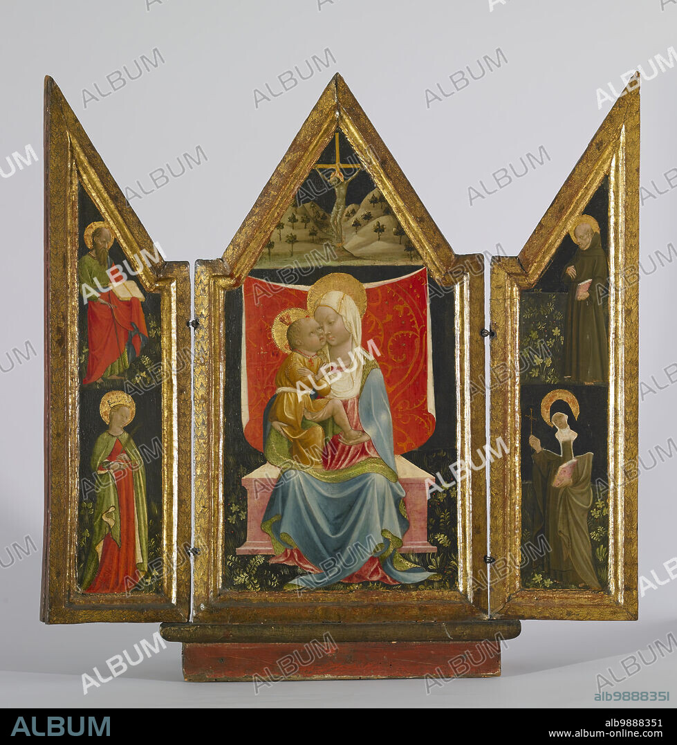 ANDREA DELITIO. Madonna and Child Enthroned with Saints, c1444.