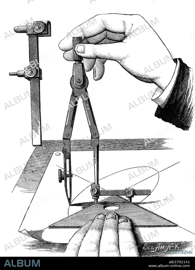 A compass, is a technical drawing instrument that can be used for inscribing circles or arcs. As dividers, they can also be used as tools to measure distances, in particular on maps. Compasses can be used for mathematics, drafting, navigation, and other purposes.