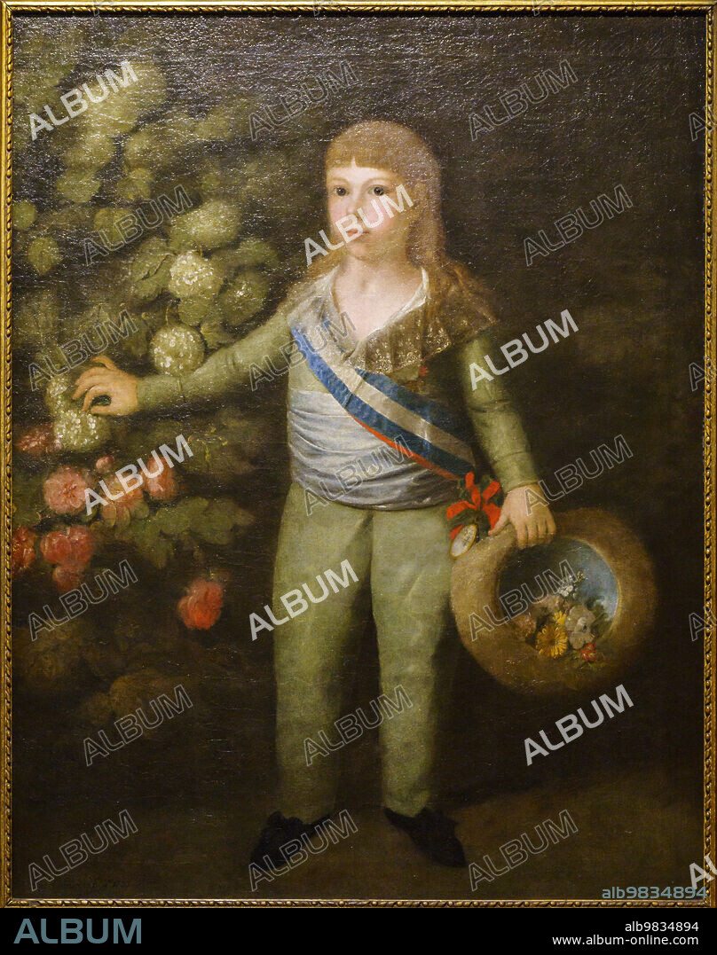portrait of infante Francisco de Paula, 1799, Antonio Carnicero, spanish school, Nins, portraits of children s. XVI-XIX, Sa Bassa Blanca Museum (msbb). Yannick Vu and Ben Jakober , Alcudia, Majorca, Spain.