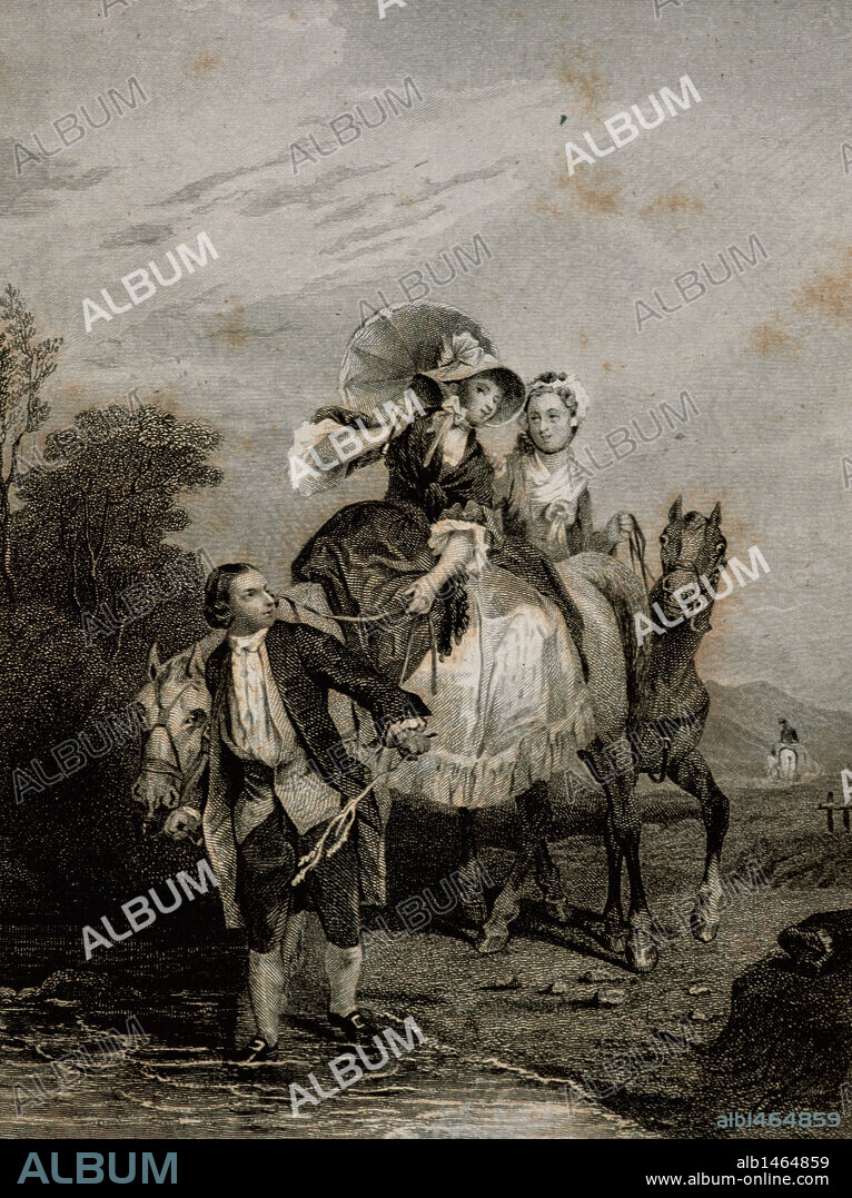 CAMILLE JOSEPH ETIENNE ROQUEPLAN. Jean-Jacques Rousseau (1712 Ð 1778) Genevan philosopher, writer, and composer of the 18th-century. Confessions of Jean-Jacques Rousseau (Les Confessions), 1770, published 1782. Engraving by edition of 1852.