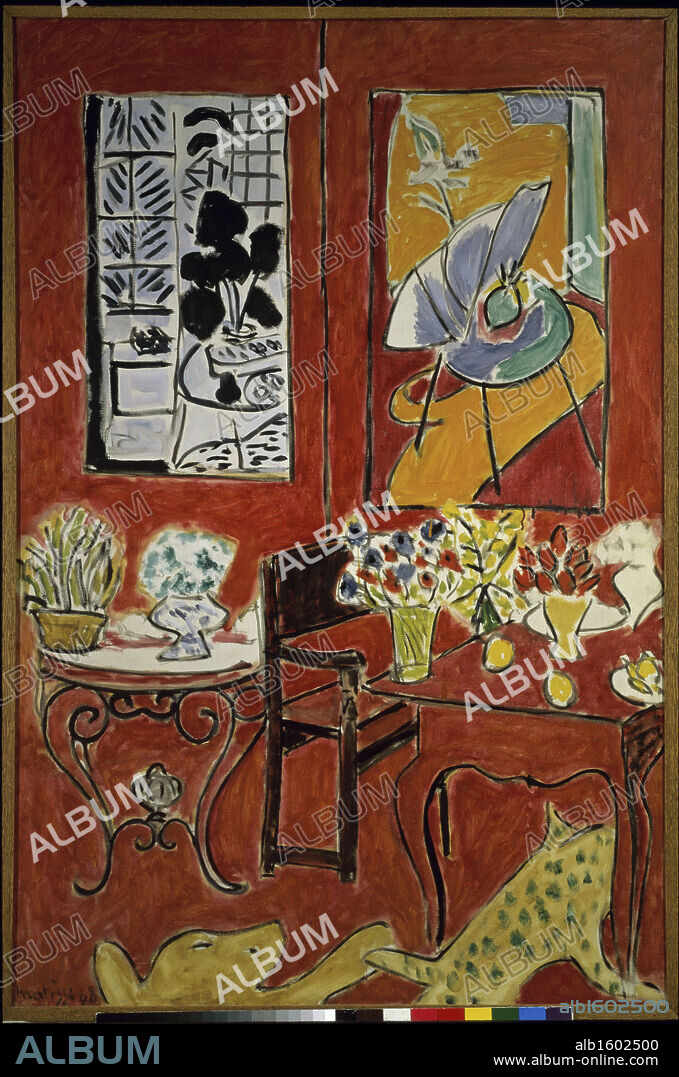 Grand Interieur Rouge by Henri Matisse, 1869-1954, France, Paris, Georges Pompidou Centre, Musee National d' Art Moderne.