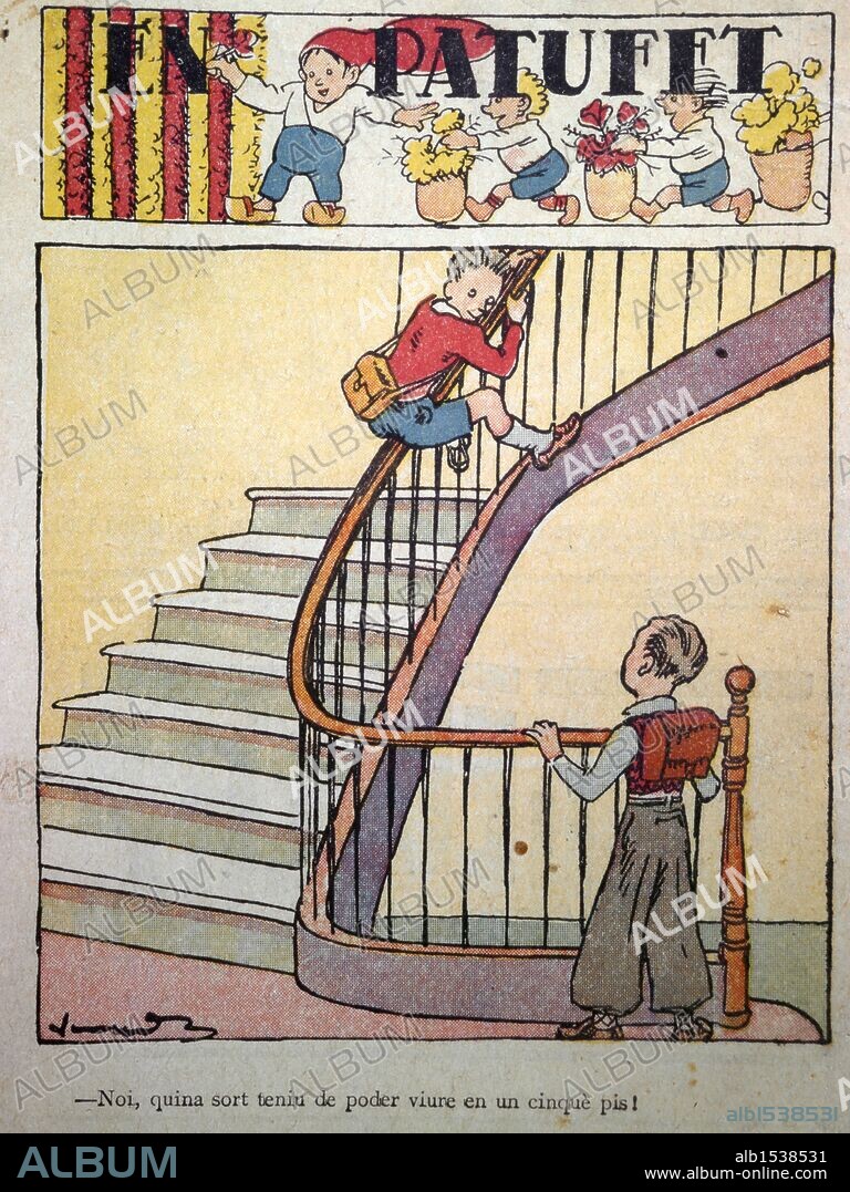 Portada de la revista infantil 'En Patufet', editada en Barcelona. Nº 1674, 2 de mayo de 1936.