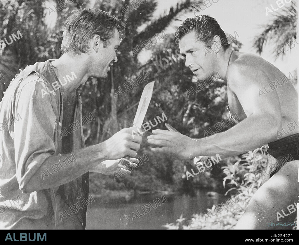 GORDON SCOTT in TARZAN THE MAGNIFICENT, 1960, directed by ROBERT DAY. Copyright PARAMOUNT PICTURES.