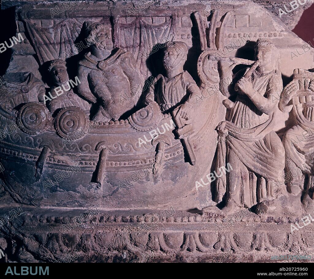 BAJORRELIEVE QUE REPRESENTA A ULISES Y LAS SIRENAS - SIGLO V AC.