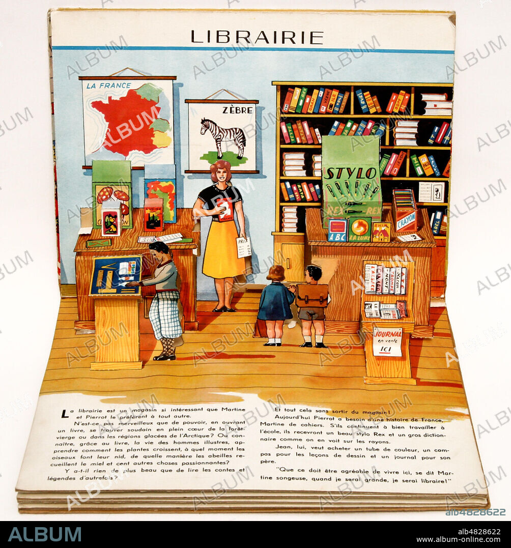 LIBRAIRIE : Livre Pop-up annees 60 Les Beaux magasins couverture. POP UP Annees 60. Collection ELZINGRE/KHARBINE TAPABOR.