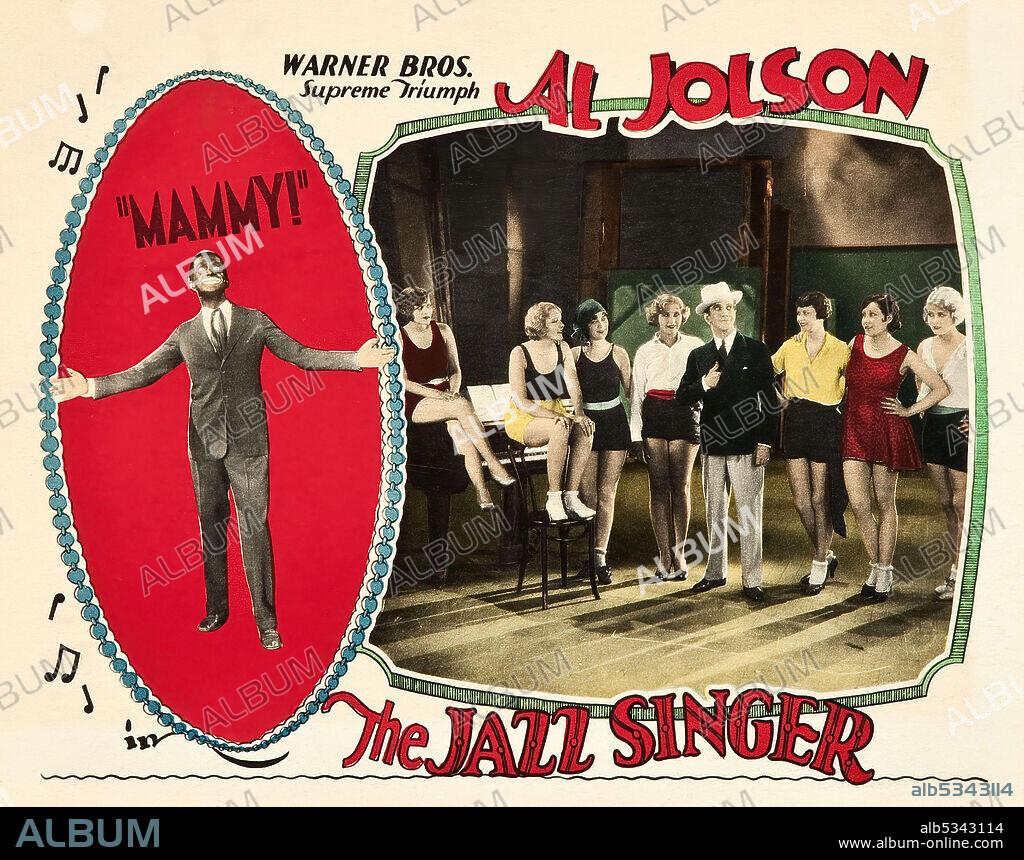 AL JOLSON in THE JAZZ SINGER, 1927, directed by ALAN CROSLAND. Copyright WARNER BROTHERS.