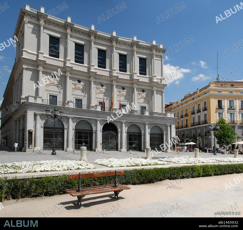 TEATRO REAL. Construído entre 1818 y 1850 según proyecto de Antonio López Aguado (1764-1831). S. XIX. Madrid. España.