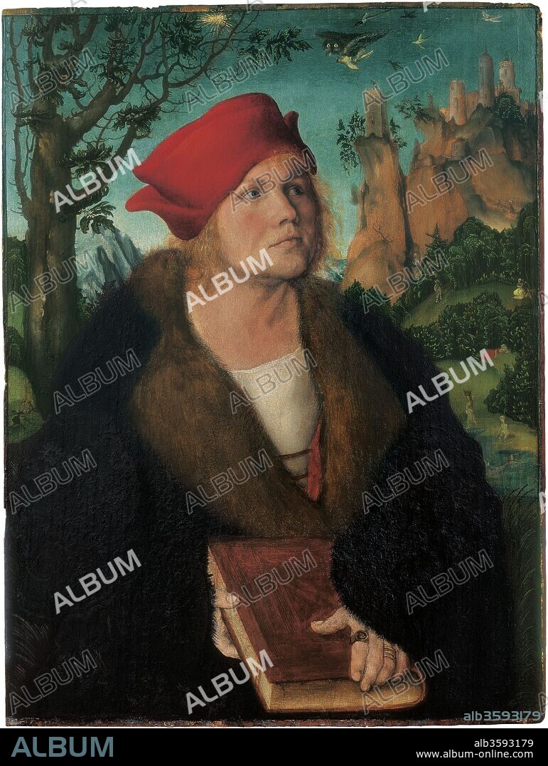 CRANACH, LUCAS, THE ELDER. Portrait of Dr. Johannes Cuspinian.
