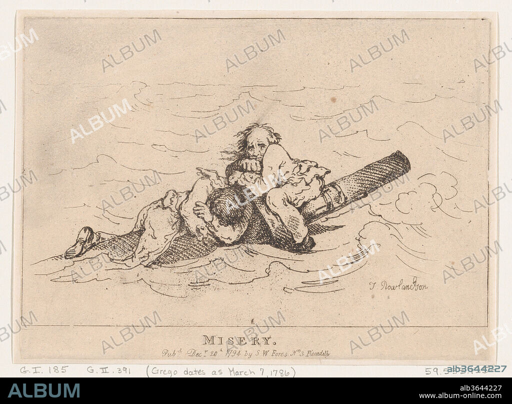 Misery. Artist: Thomas Rowlandson (British, London 1757-1827 London). Dimensions: Sheet: 6 5/16 × 8 11/16 in. (16 × 22 cm). Publisher: Samuel William Fores (British, 1761-1838). Date: December 20, 1794.