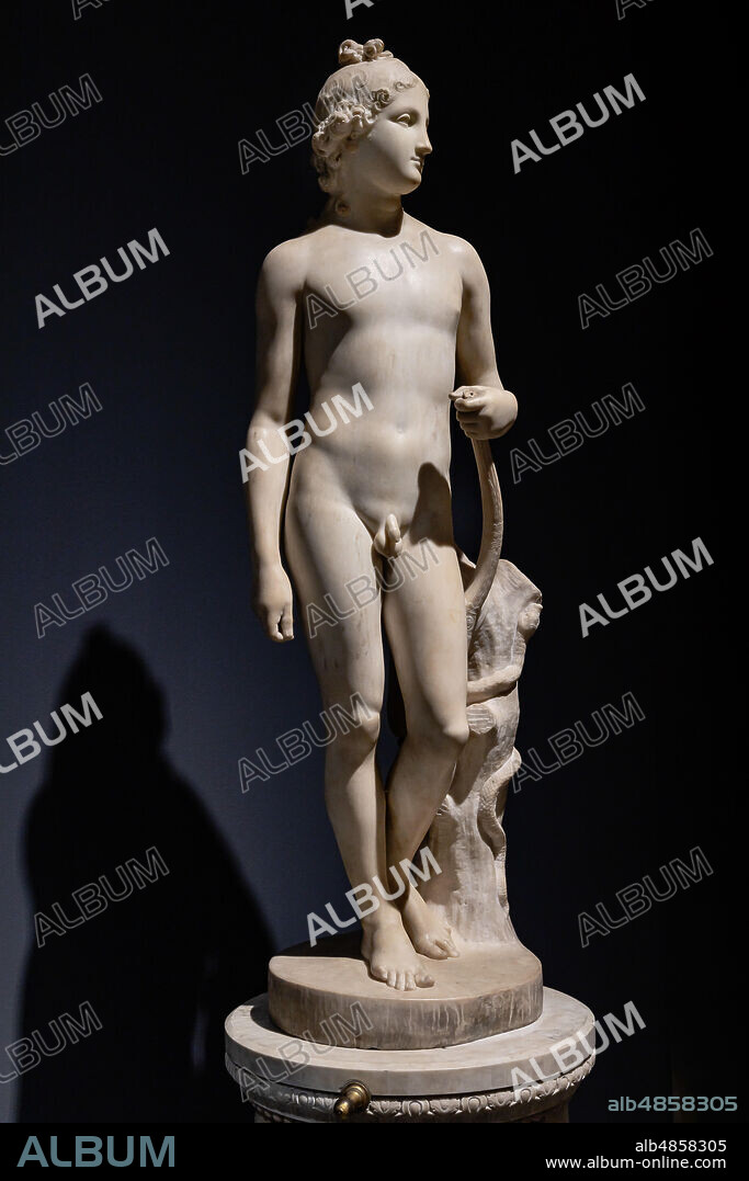 "Apollino (Young Apollo)", about 1797, by Antonio Canova (1757 - 1822), marble statue.