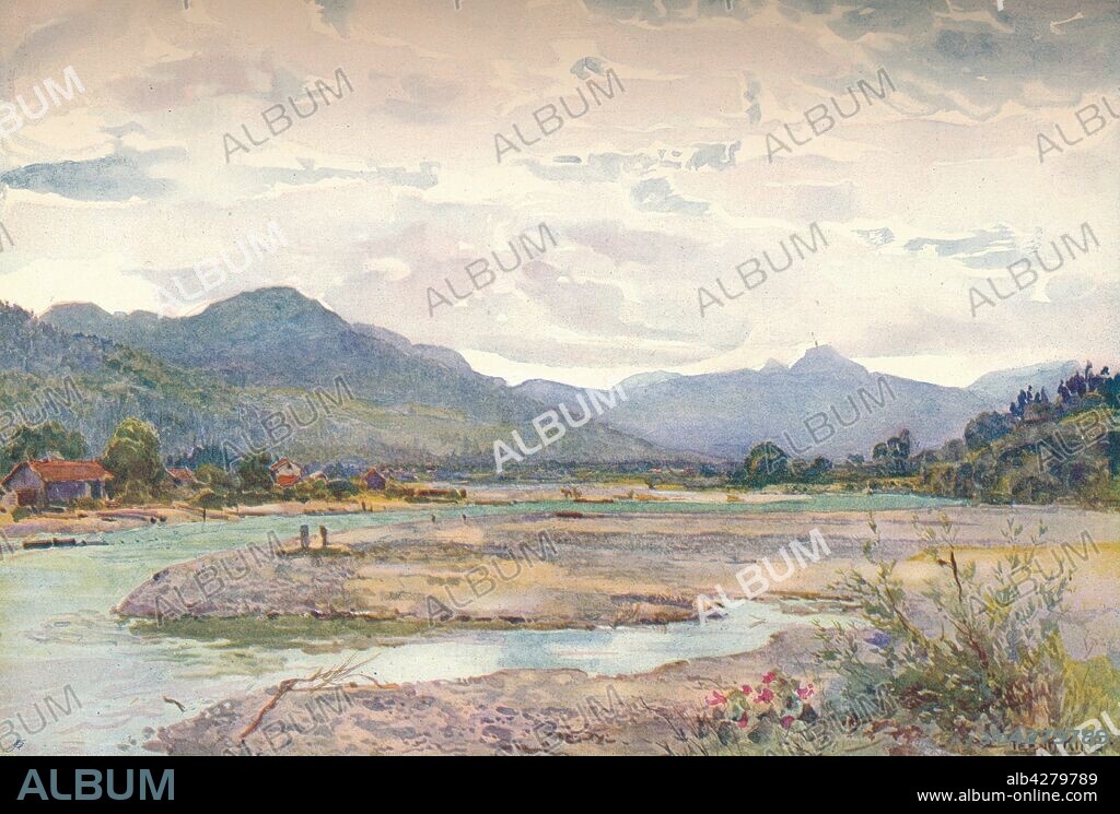'The Izar at Tolz', c1875-1906, (1906). Watercolour by Yeend King (1855-1924). From "The Royal Institute of Painters in Water Colours", edited by Charles Holme. [London Offices of the Studio, London, Paris & New York, 1906].