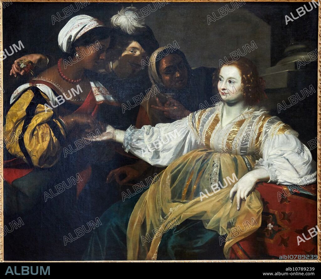 "La Diseuse de bonne aventure", 1626, Nicolas Régnier, Musée du Louvre, Paris, France, Europe.