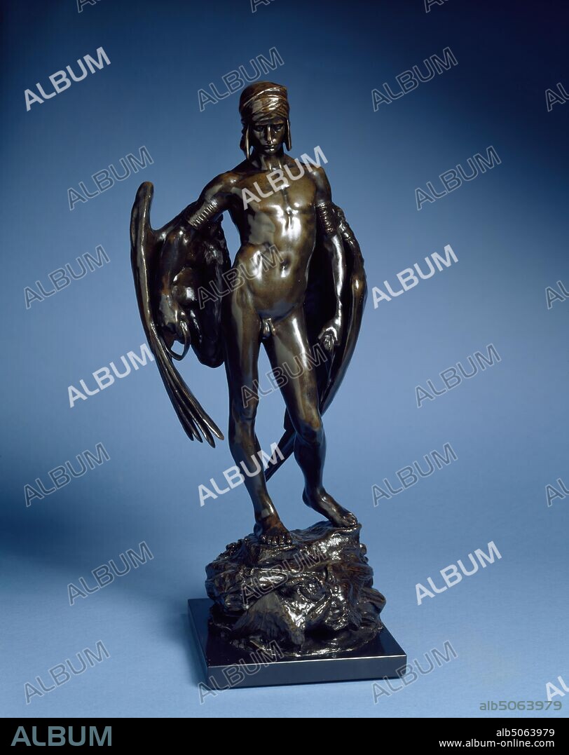 Icarus, 1884 Sir Alfred J Gilbert (d.1934), Original commissioned by Lord Leighton; this is one of about half a dozen smaller casts, 19th Century, Greek Mythology, Greek, Sculpture, Metal, Bronze, Male.