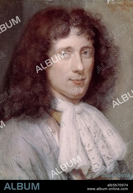 Huygens, Christian Dutch physicist and mathematician. The Hague 14.4.1629 - 8.7.1695. Portrait. Pastel, 1666 (?) by Bernard Vaillant. (1632-1698). Voorburg, Huygens Museum Hofwijck.