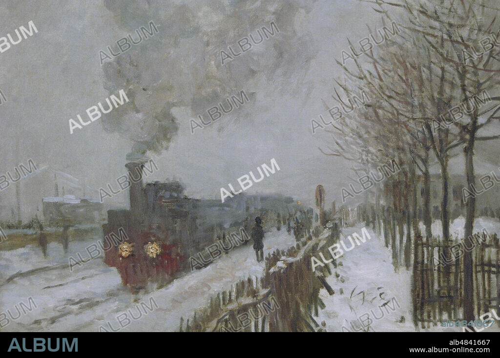 Claude Monet (1840-1926). Pintor impresionista francés. El tren en la nieve, la locomotora,1875. Museo Marmottan Monet. París. Francia.