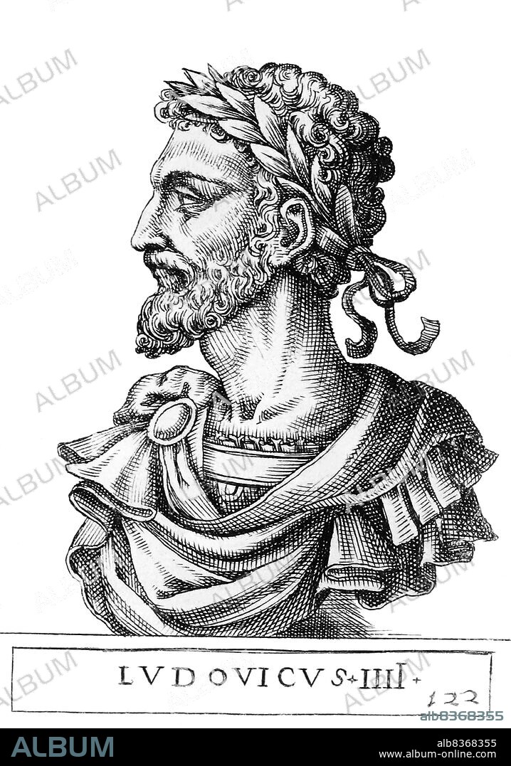 Louis III (880-928), also known as Louis the Blind, was the son of Boso, usurper king of Provence, and Ermengard, daughter of Emperor Louis II, making him a Carolingian through his mother. He succeeded to his father's throne in 887, aged seven. They moved to the court of Emperor Charles the Fat, where Louis was adopted as his son. In 890, Louis was proclaimed King of Arles, Provence and Cisjurane Burgundy.