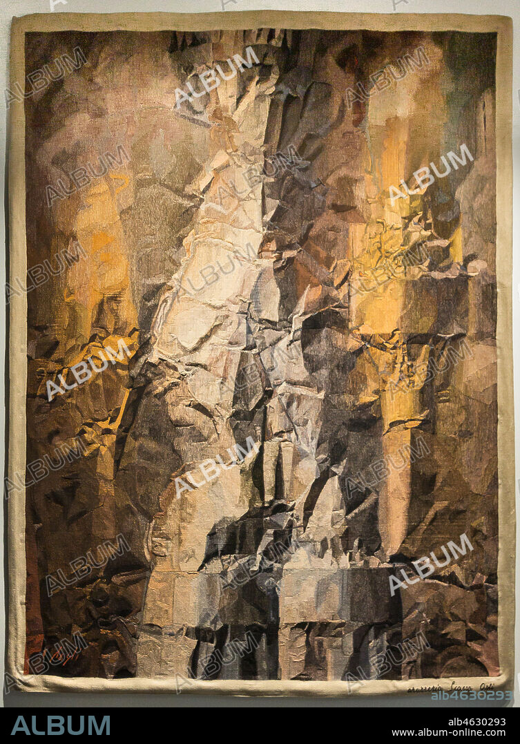 Museo Novecento: "Agostino", by Corrado Cagli, 1962. Wool tapestry, coupled wefts.