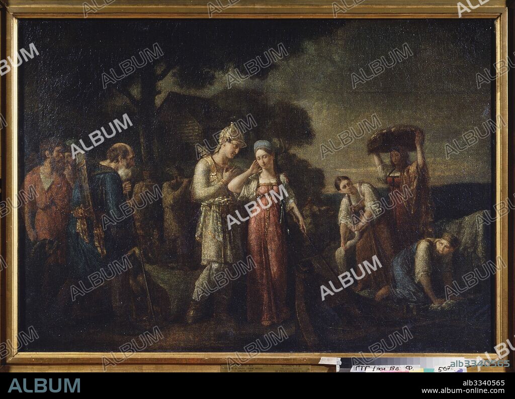 VASILI KONDRATYEVICH SAZONOV. The First Meeting of Prince Igor with Olga.