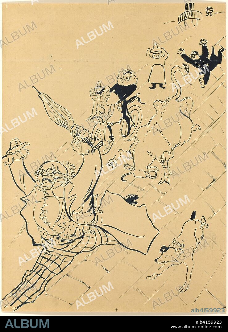 La vache enragée. Henri de Toulouse-Lautrec; French, 1864-1901. Date: 1896. Dimensions: 786 × 572 mm (image/sheet). Lithograph poster on tan wove paper, laid down on fabric. Origin: France.