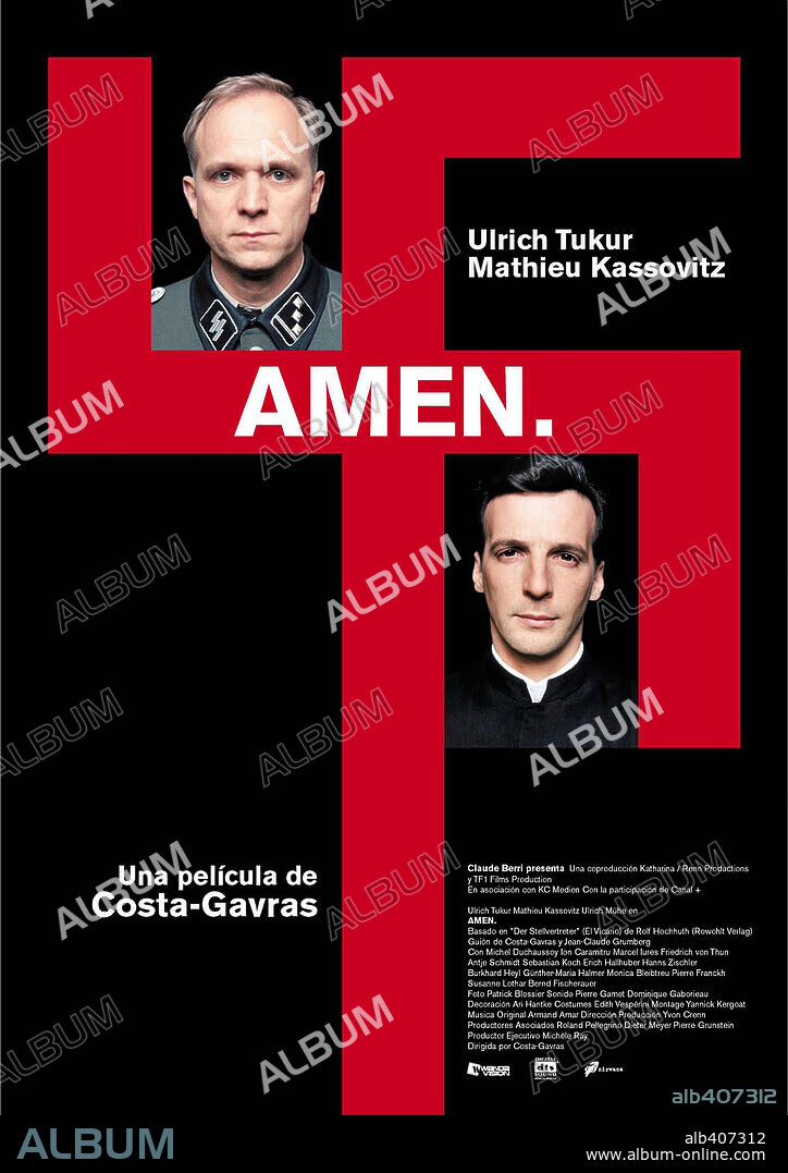 Poster of AMEN, 2002, directed by CONSTANTIN COSTA-GAVRAS. Copyright TF1 FILMS/MEDIAPRO PIC./CANAL +/RENN PROD./K.G.