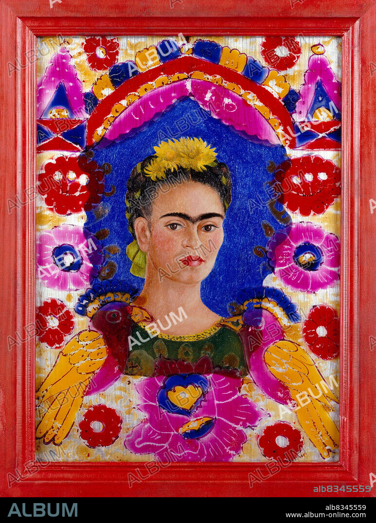 Frida Kahlo / 'The Frame', 1938, Oil on aluminum, 28,5 x 20,7 cm. Centre Pompidou.