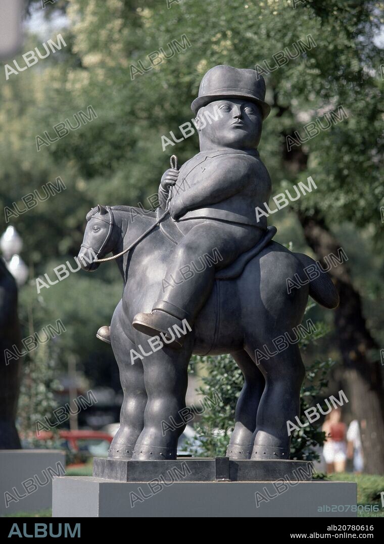 FERNANDO BOTERO. HOMBRE A CABALLO - SIGLO XX.