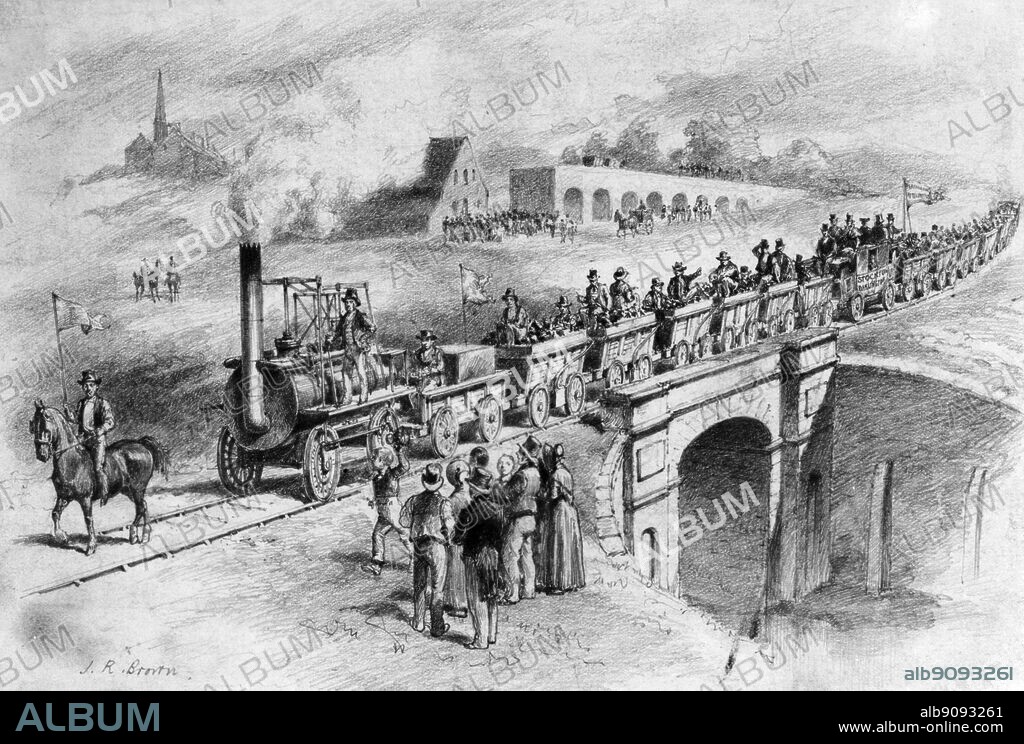 Opening of the Stockton & Darlington Railway. 1825.
