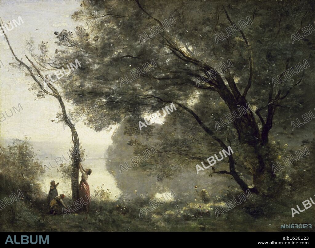 Souvenir of Mortefontaine  1864  Jean-Baptiste-Camille Corot (1796-1875 French)   Oil on canvas  Musee du Louvre, Paris.