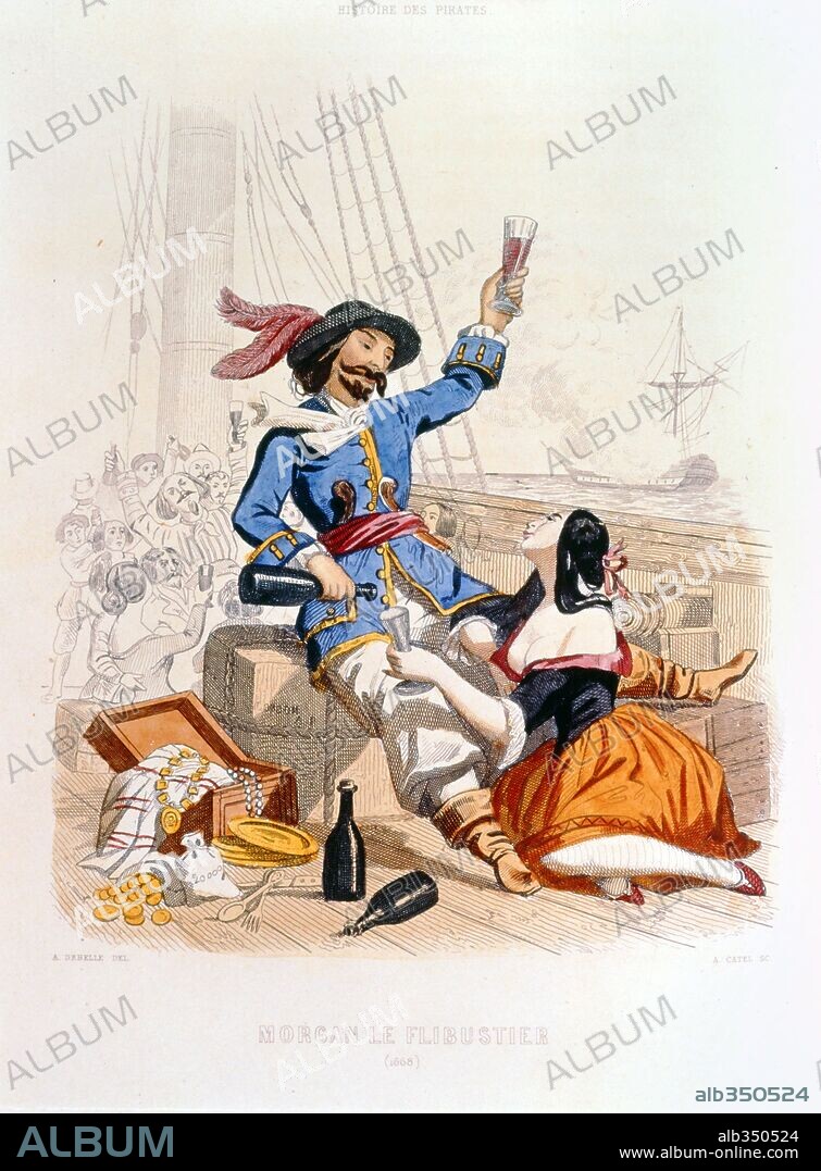 Morgan the Pirate, from Histoire des Pirates, 1850, by P. Christain.