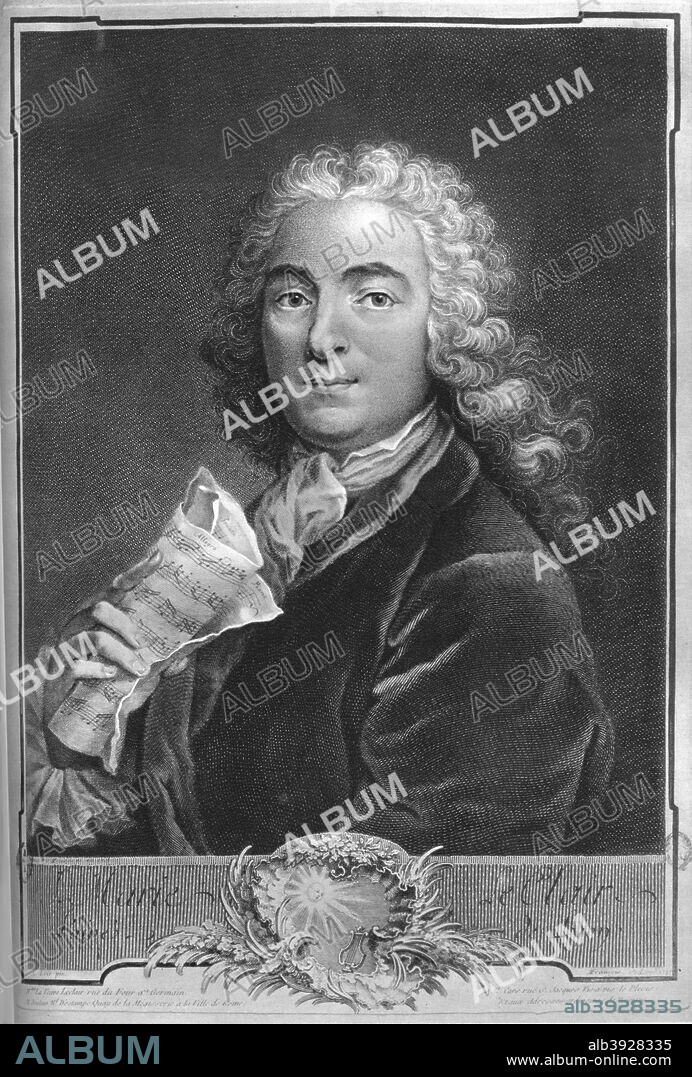Jean-Marie Leclair the Elder (1697-1764), French Baroque violinist and composer. He is considered to have founded the French violin school. A print from Les Musiciens Celebres, Lucien Mazenod, Paris, 1948.