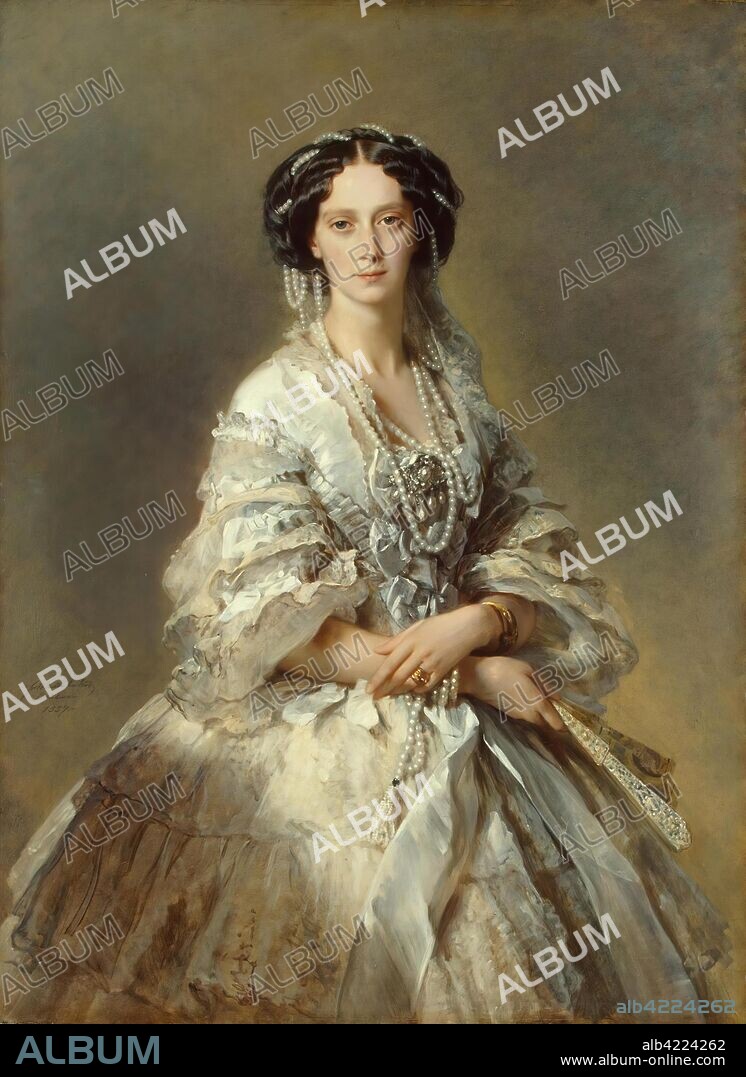 FRANZ XAVER WINTERHALTER. 'Portrait of Empress Maria Alexandrovna'. France, 1857. Dimensions: 130,0x95,5 cm.