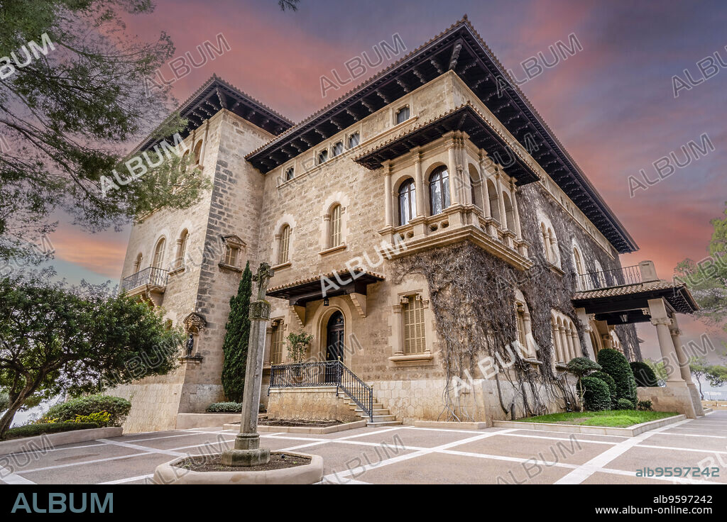 Marivent Palace, summer residence of the Spanish royal family, Cala Mayor, Palma, Majorca, Balearic Islands, Spain.