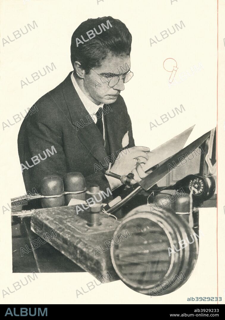 'Professor Low propounds: The Quality of Perfection Defies Analysis, But It Is Significant That It Is Present In Those Cocktails Which Contain Booth's Gin', c1935 (1935). Archibald Montgomery Low (1888-1956), English consulting engineer, research physicist and inventor. From An Anthology Of Cocktails Together With Selected Observations. [Dorland Advertising Ltd., c1935].